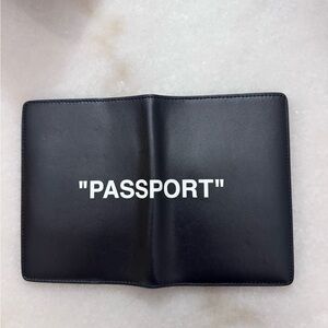 Black Leather Passport Holder